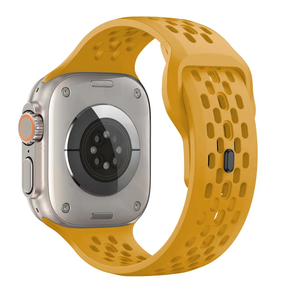 Atmungsaktives Silikonarmband für Apple Watch 49mm 46mm 45mm 44mm 42 41mm Sportarmband iWatch Ultra 12 11 10 9 8 7 6 SE3 Gürtel – Detail 9
