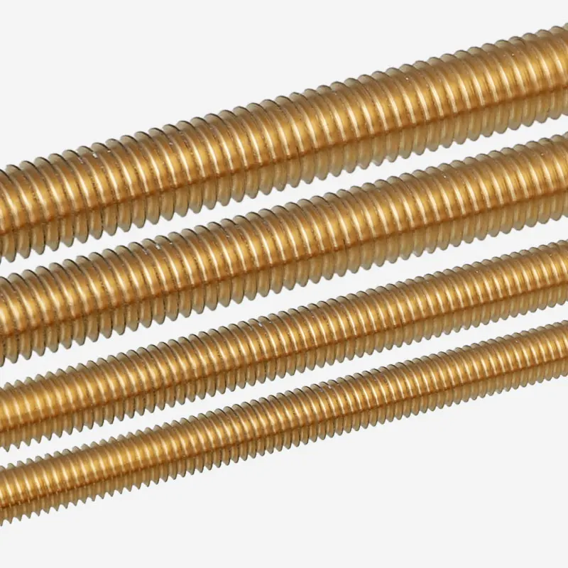 1Pc Brass Full Metric Threaded Rod Bar Screw Rod Bolt Studding Screw Shaft Various Lengths M2 M2.5 M3 M4 M5 M6 M8 M10 M12 M20
