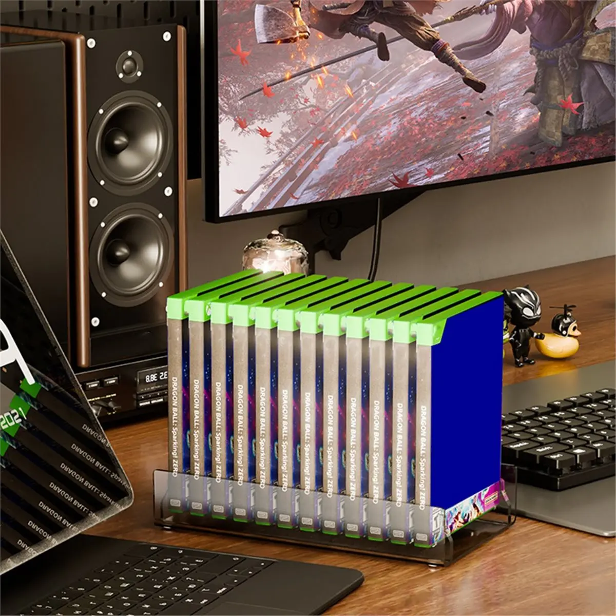 2026 New Video Game Storage Stand Tower for ONE Game Disc, 12 Slots Game Disc Holder Vertical Storage Rack Display Rack