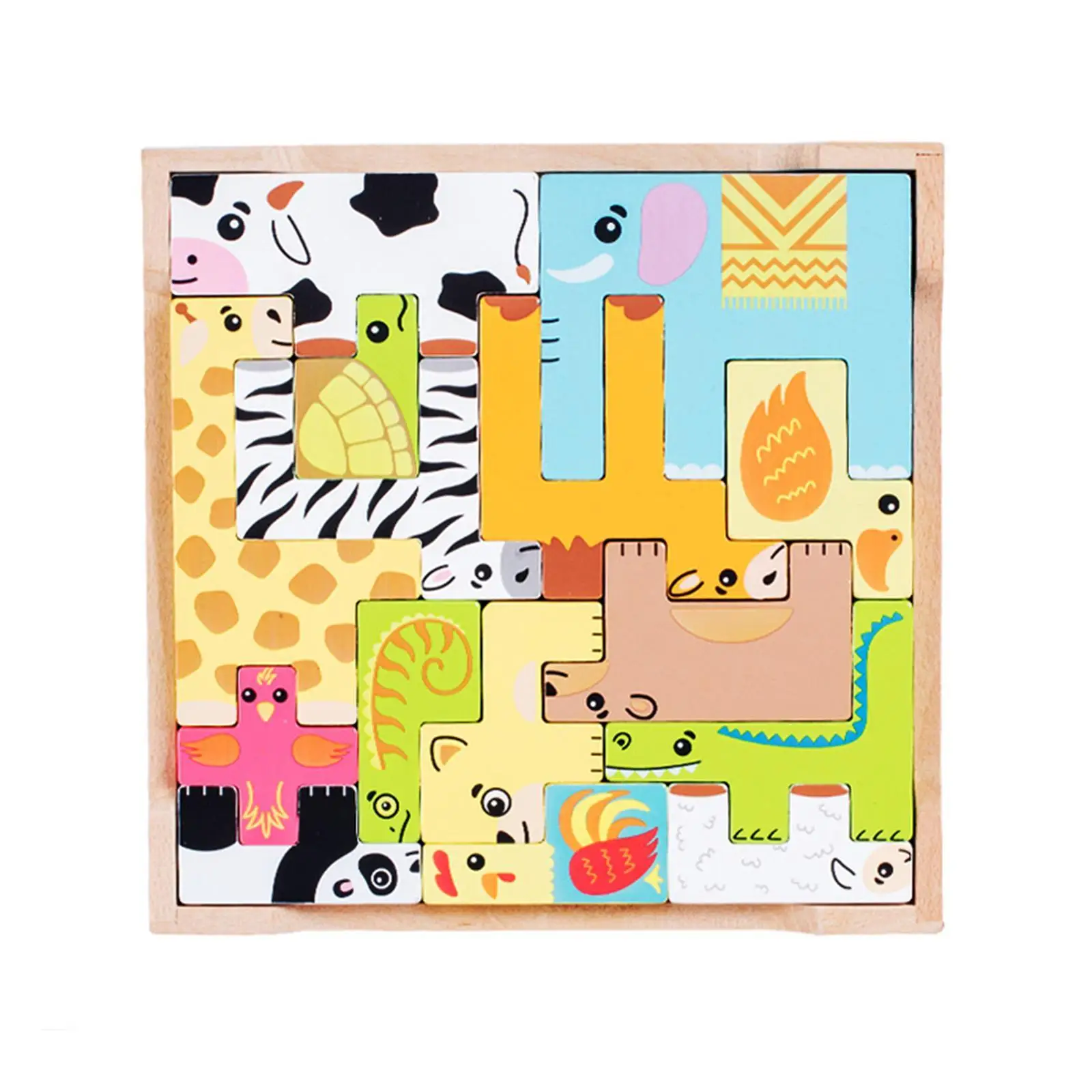 Wooden Blocks Puzzle Toys Educational Toy Lightweight 3D Puzzles for