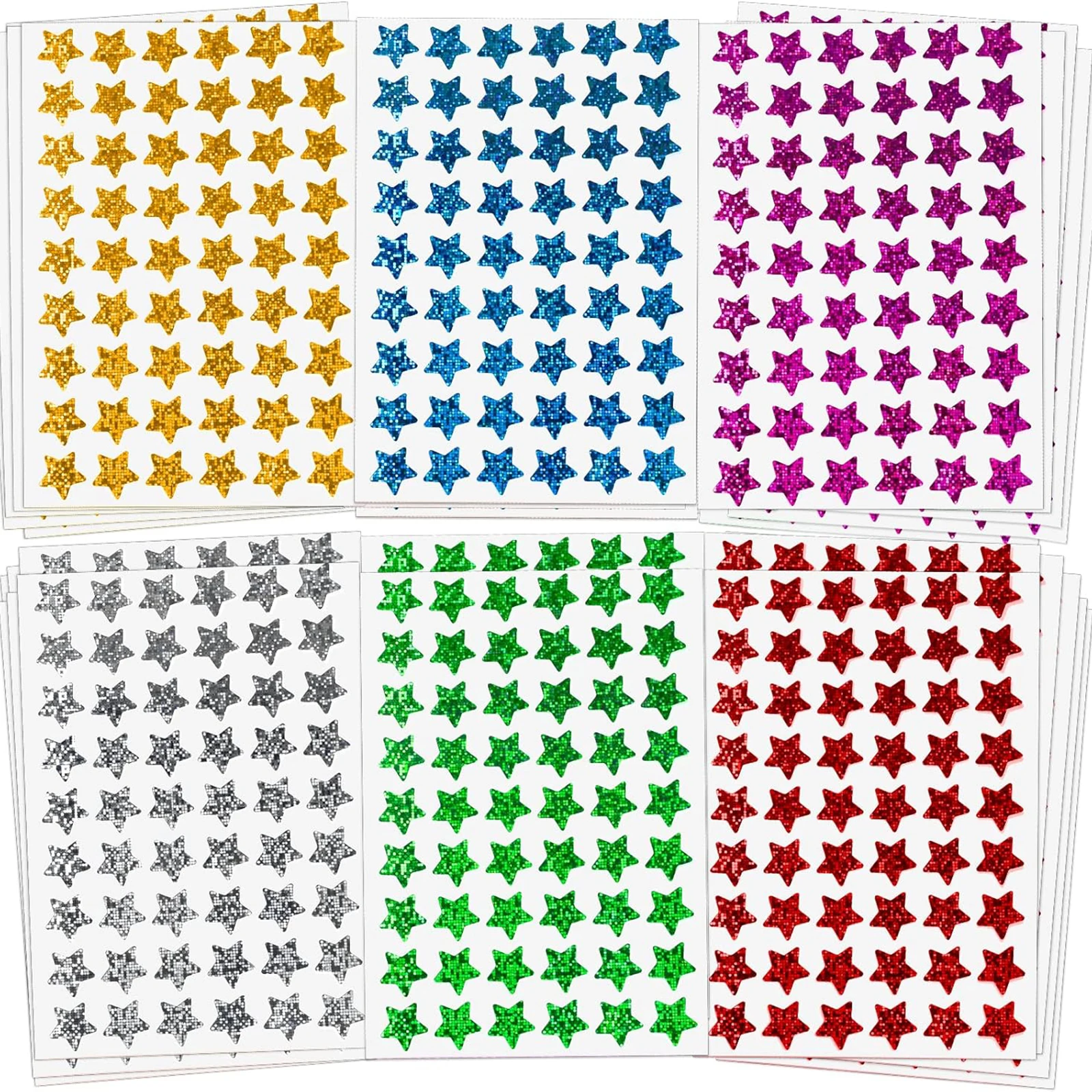 6 ألوان ثلاثية الأبعاد ستار مكافأة ملصقات احباط سباركلي ستار ملصقات للأطفال مخطط سلوك ، مدرسة الفصول الدراسية طالب المعلم سو