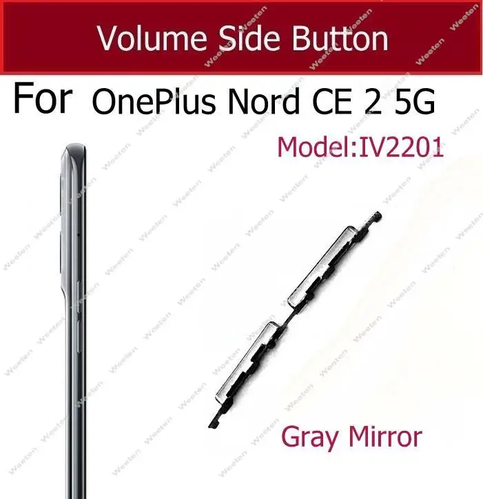 Power Volume Button For OnePlus 1+ Nord Nord N100 N200 N300 Nord CE2 Lite 5G One Off Power Volume Mute Side Keys Parts