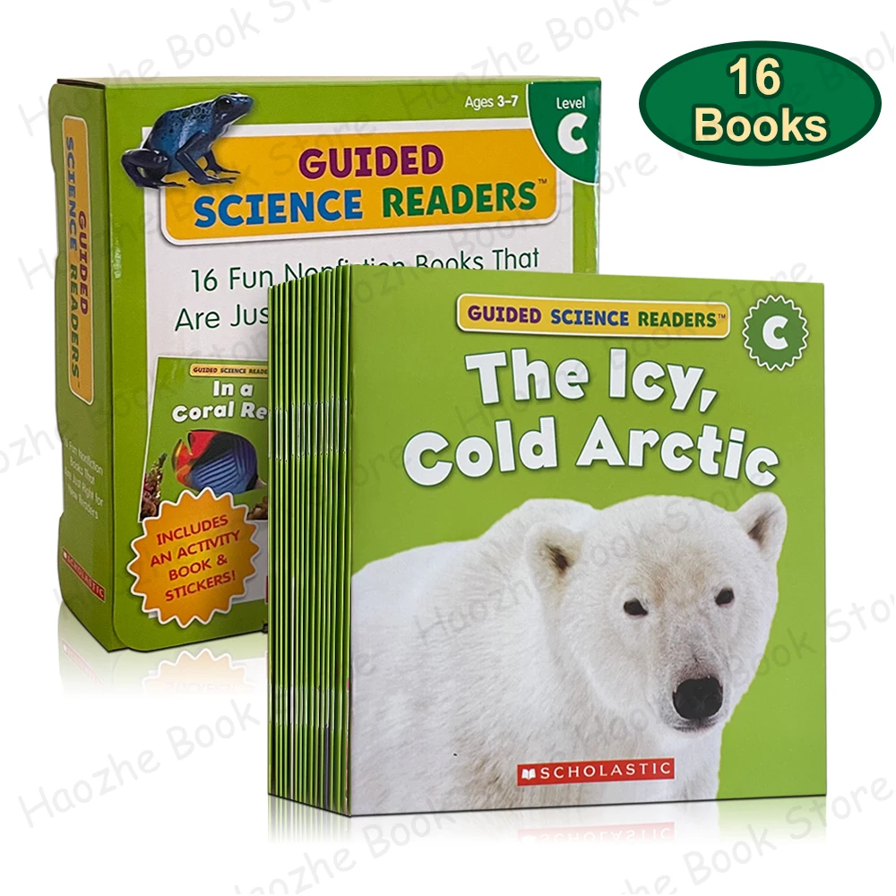 Guided Science Readers Level C: 16 Fun Nonfiction Books That Are Just Right for New Readers English Book for Kids Learning