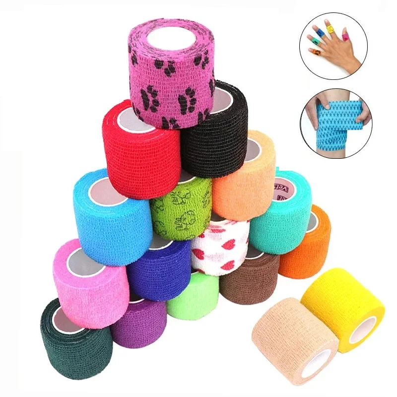 COYOCO Colorful Sport Self Adhesive Elastic Bandage Knee Support Pads 4.8m Wrist Ankle Protector Palm Shoulder Wrap Tape Bandage