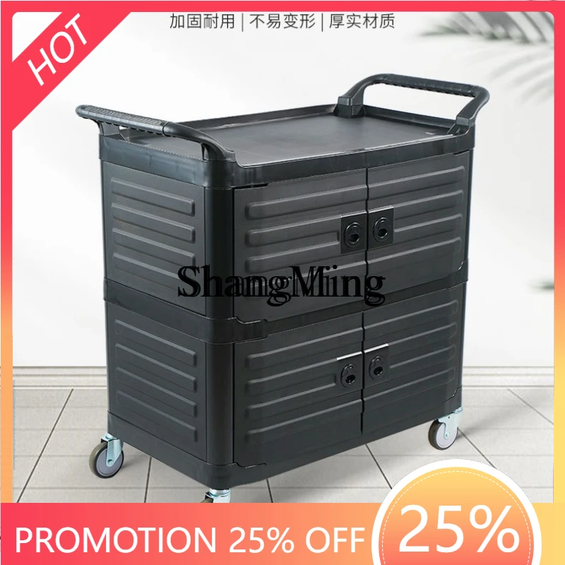 SM restaurant food delivery car baffle with door insulation closed multi-functional plastic food truck