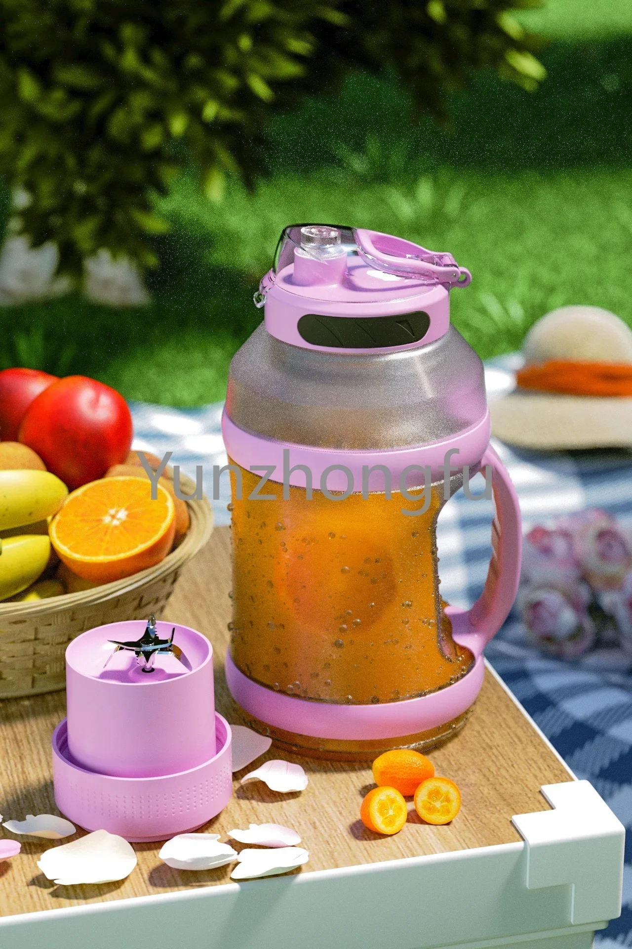 2023 Factory Design 2000ml Large Capacity Electric Rechargeable Portable Juice Blender Protein Mixer Grinder Blender