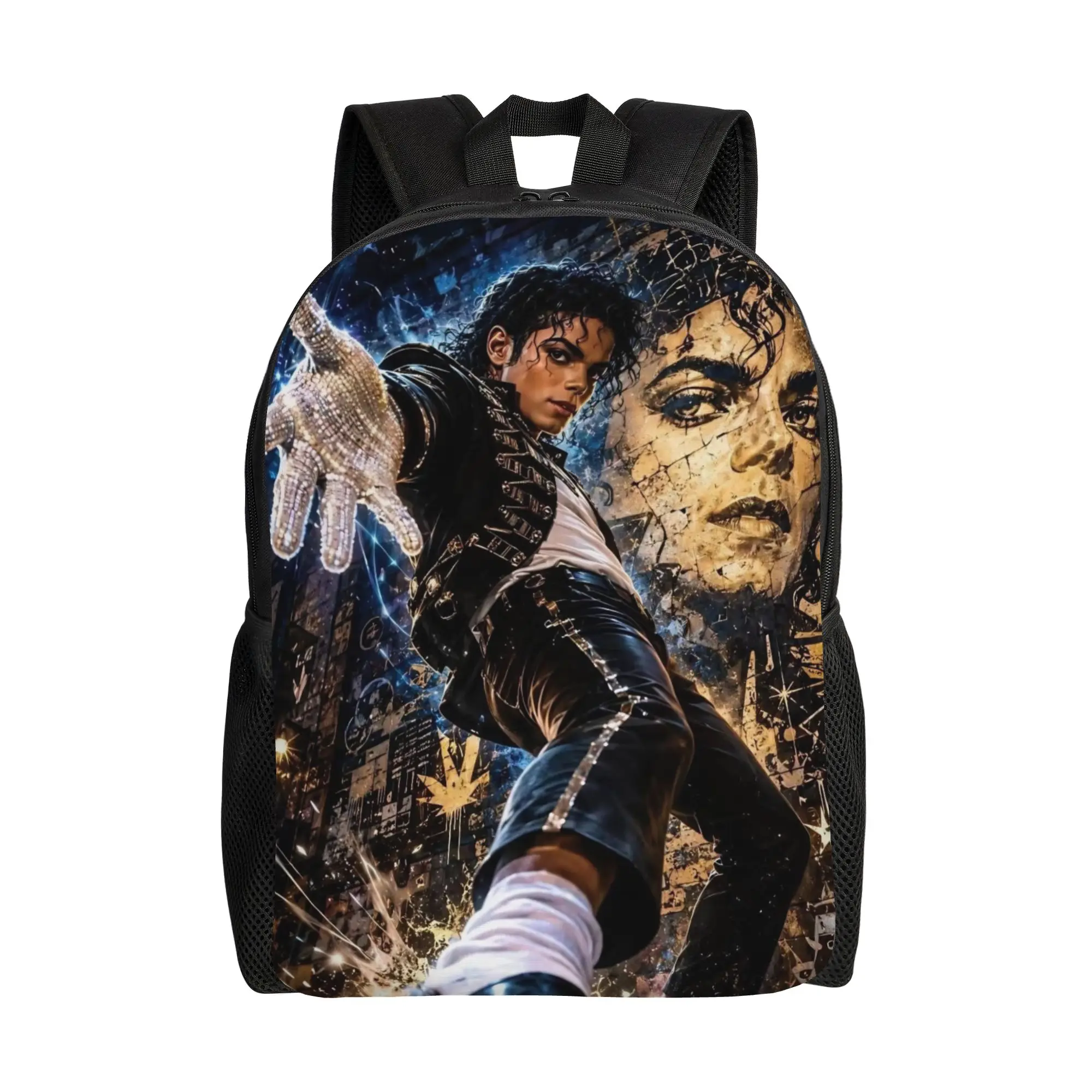 M-Michaels MJ King Music Cool Backpack Gift Student Business  Daypack for Men Women Laptop Shoulder Bag