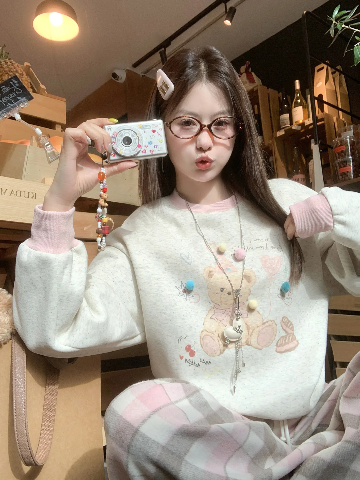 

Корейский круглый свитшот с капюшоном Ne Fce Lined Thi Long Sve, женский свободный удобный свитшот с капюшоном, осенняя мода