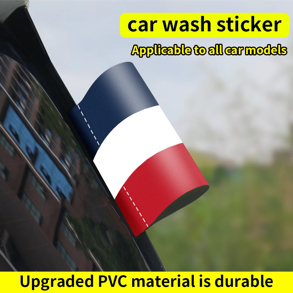 

France Flag Logo Stickers Car Window Trunk Label Wash Label Sticker Decal Waterproof Sunscreen Decor Sticker Auto Accessories