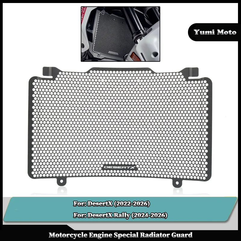 

Motorcycle Aluminum Radiator Guard Grille Cover Protector Protective Grill For DUCATI DesertX 2022-2026 DesertX Rally 2024-2026