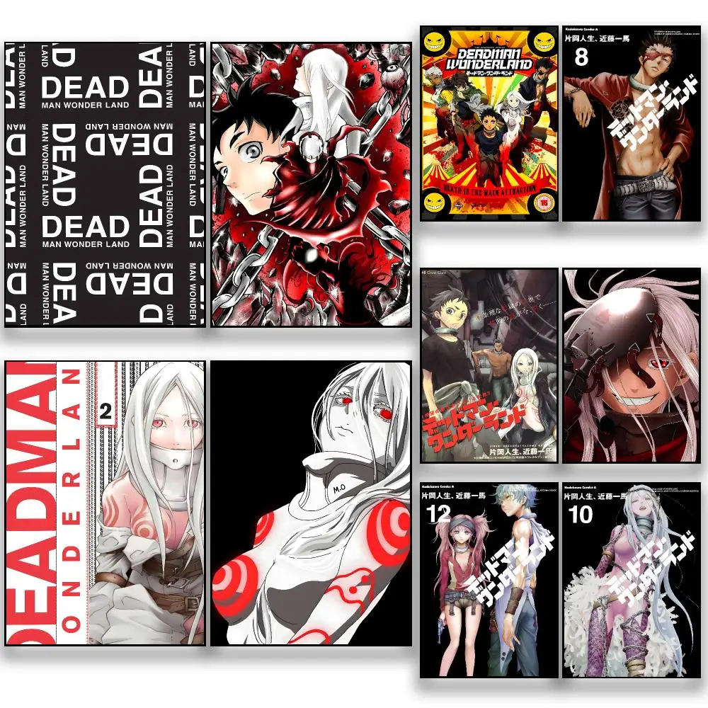 Anime D-Deadman Wonderland Poster HD Removable Wall Art Gift Bedroom Lounge Dorm Office Gaming Cafe Bars