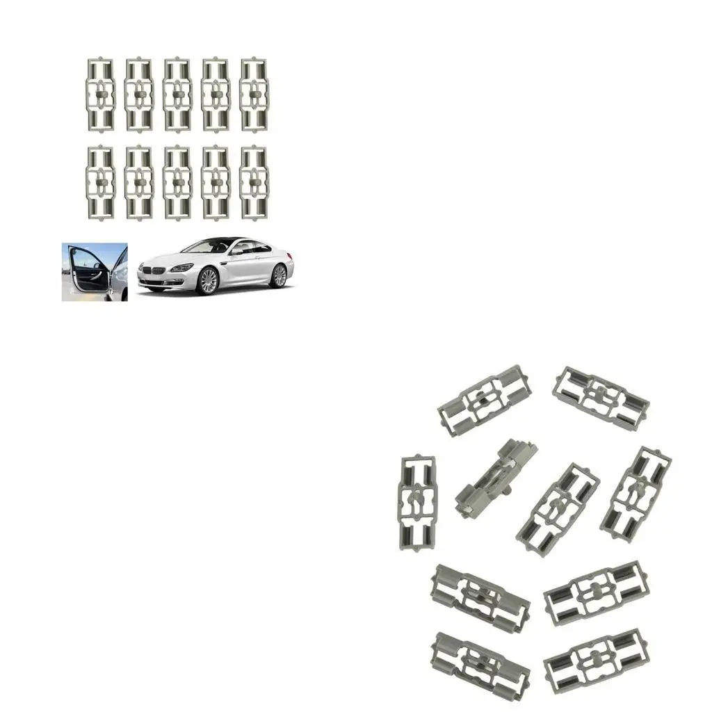 31BC Universal Door Seal Clip 51717006757 Engine Hood Mounting Fastening Gasket 10pcs