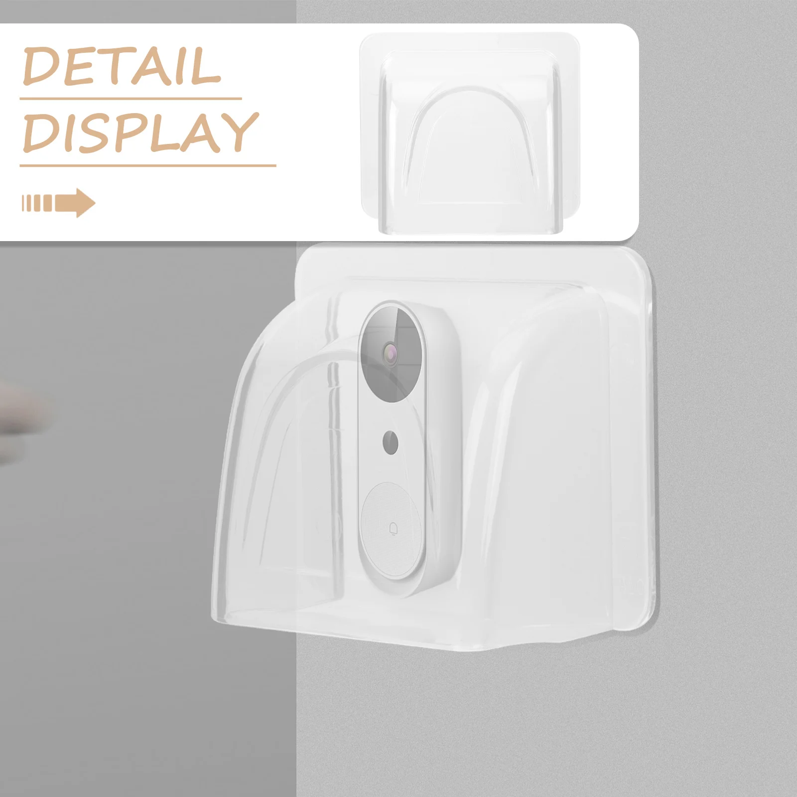 

Rainproof Transparent Doorbell Cover Waterproof Shell for Access Control Machine Outdoor Doorbells for Wireless