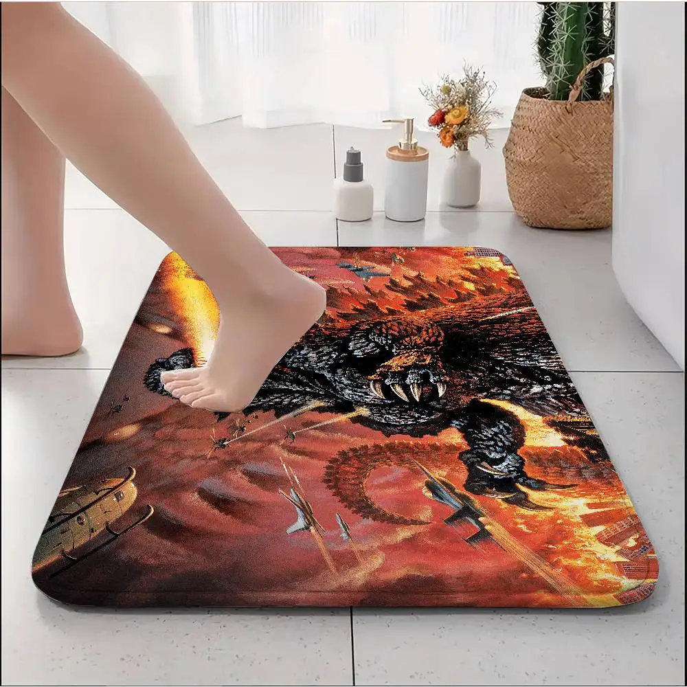 G-Godzillas الكلمة حصيرة مطبوعة السجاد الكبير غرفة المعيشة وغرفة النوم السجاد الحمام المضادة للانزلاق الباب الحصير السجاد الصغيرة