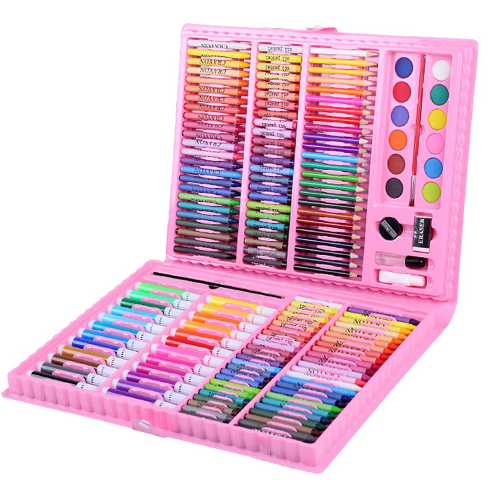 168PCS Children Painting Set Colored Pencil Kit Crayon Marker Pen Brush Drawing Tools Set Kindergarten Supplies Kids Gifts