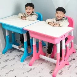 Kids Color Plastic Writing Painting Study Table Chair Set Children Table And Chair Study