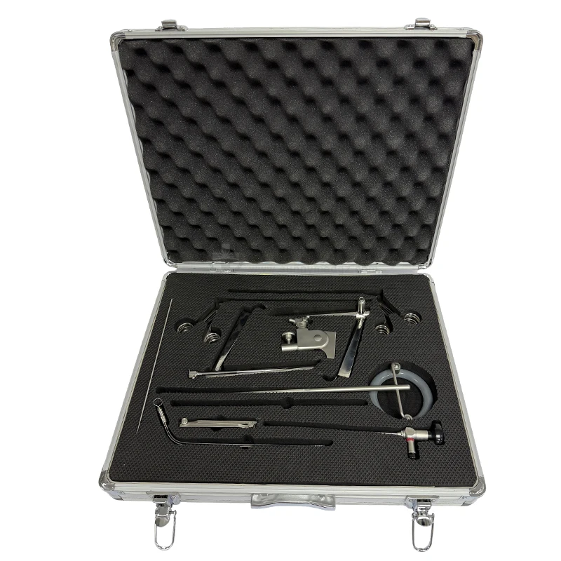 ENT        Laryngoscope Set - Rigid, Self-Retaining with Optical Fiber Illumination