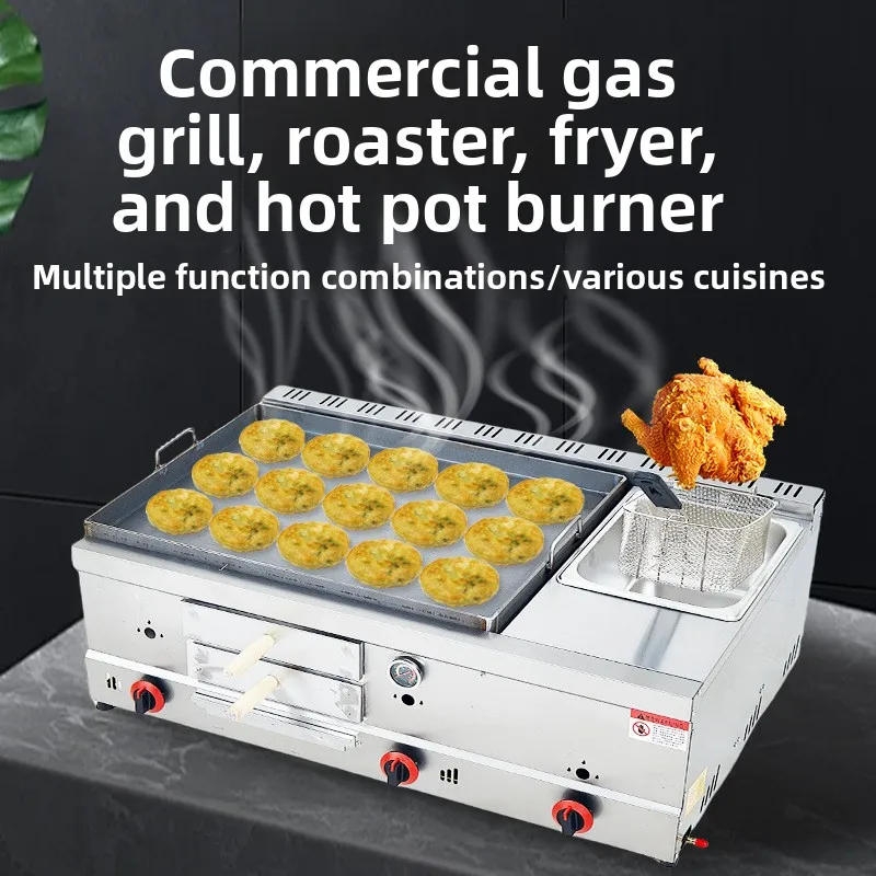 Donkey meat burner Commercial gas Tongguan Roujiamo special stove Baijimo gas scone machine Fryer