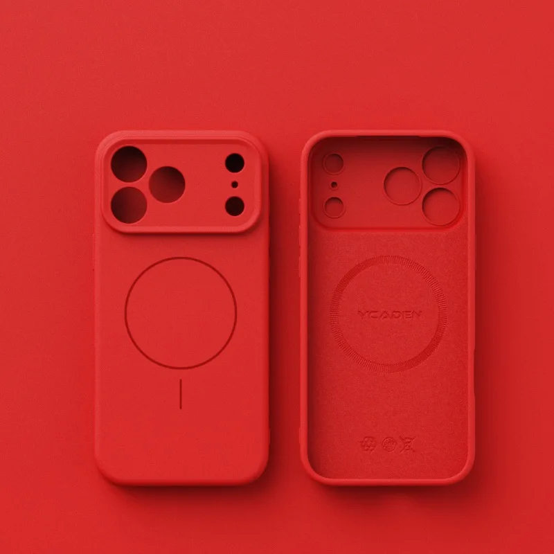 Funda de silicona líquida para Magsafe Mag Safe iPhone 17 Air 16E 16 E 15 Pro Max 14 13 12 17Air 17Pro, mate, accesorios 2