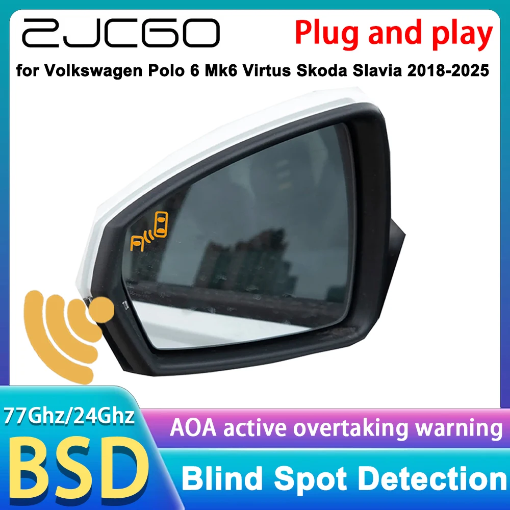 for Volkswagen VW Polo 6 Mk6 Virtus Skoda Slavia 2018-2025 OEM Side Assist Blind Spot Monitor Detection BSM BSD BSA System Radar