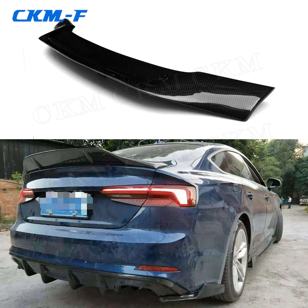 

Carbon Fiber R style Car Rear Trunk Spoiler Wings for Audi A5 S5 RS5 Coupe Sedan 2 4 Door 2013-2018