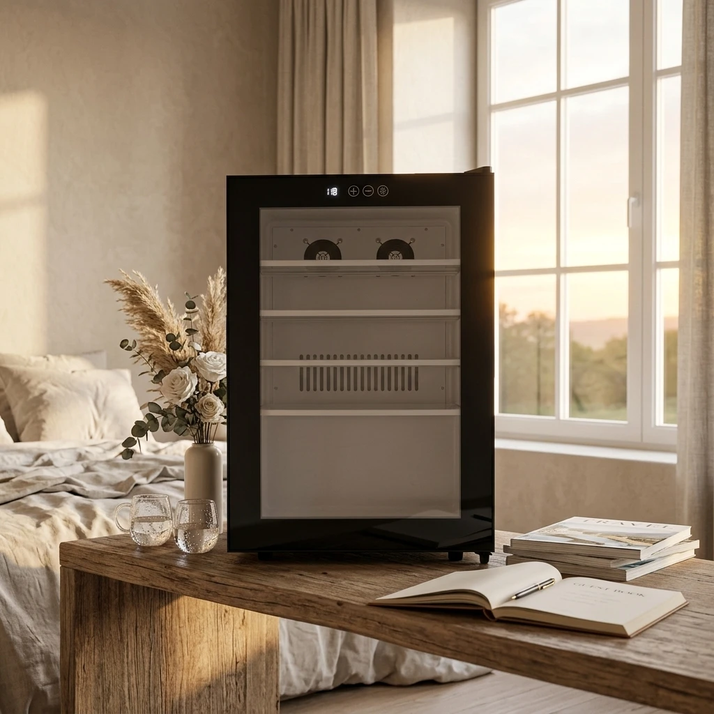 Adjustable Temperature Thermoelectric Frost Free Mini Fridge Portable Cooler for Beverage Storage