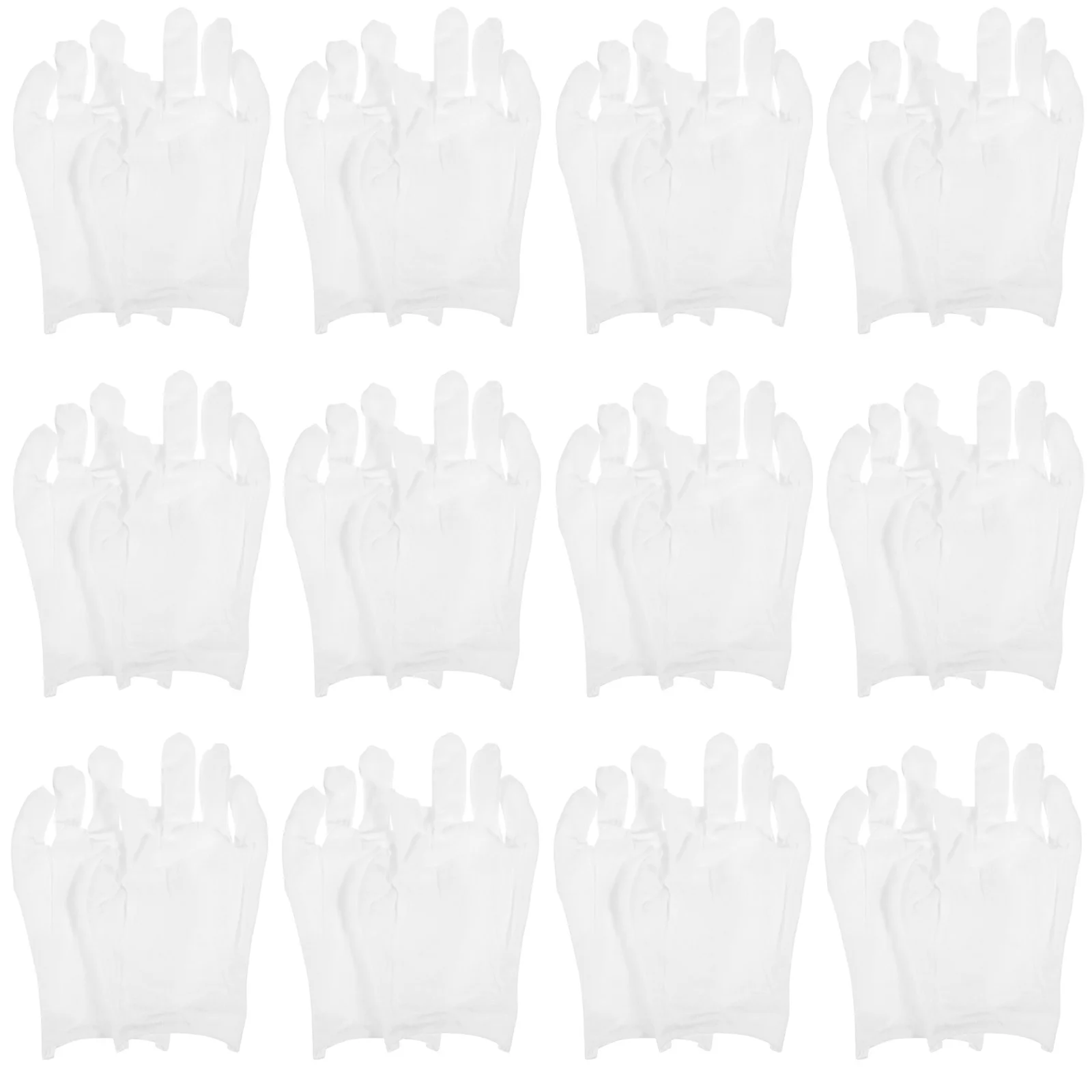 

12 Pairs Moisturizing Mitts Work Gloves for Cleaning Cotton Long White Dry Hands