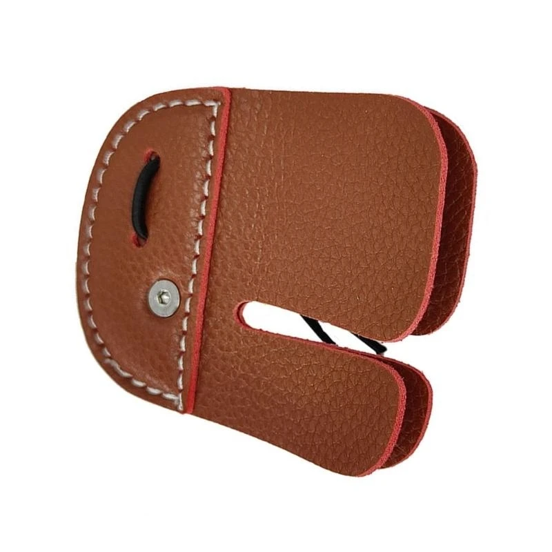 U2JB Leather Finger Tab Right Handed Archer Finger Guard Protective Pad