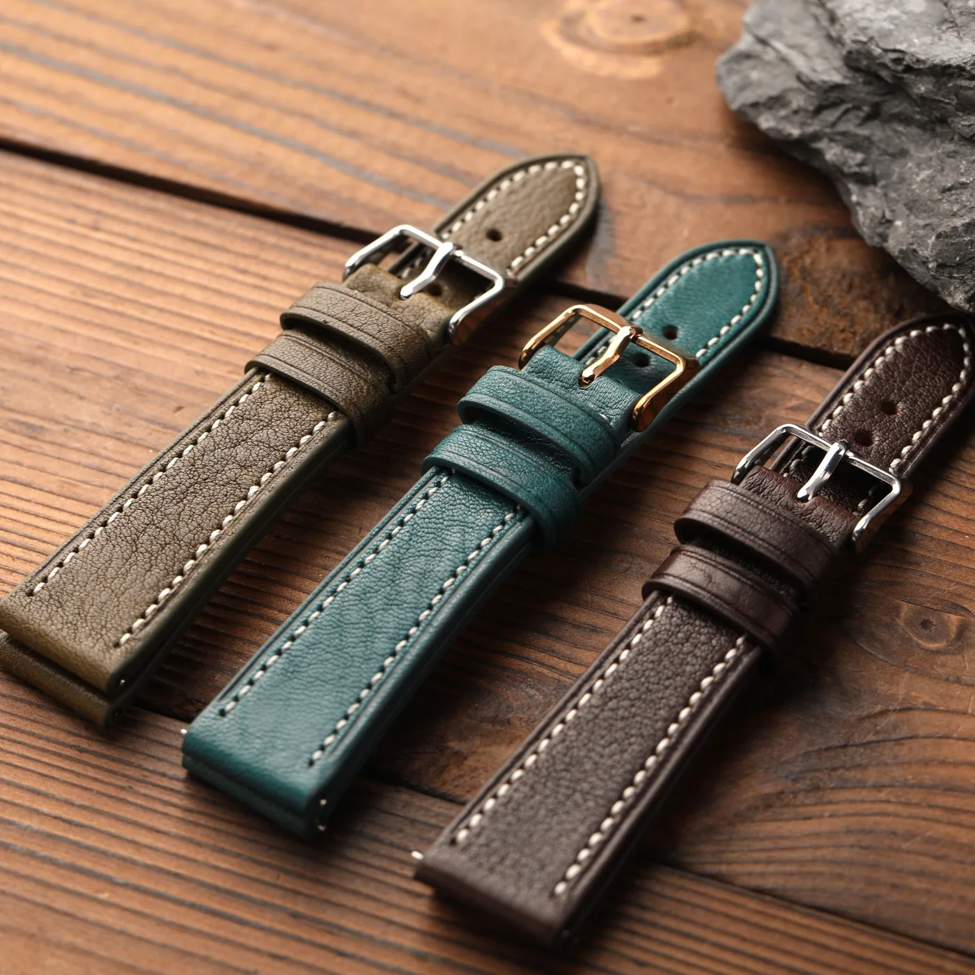 Handmade Italian cowhide strap 18 19 20 21 22MM, soft MBOX leather retro style, suitable for mechanical antique watches, quick r