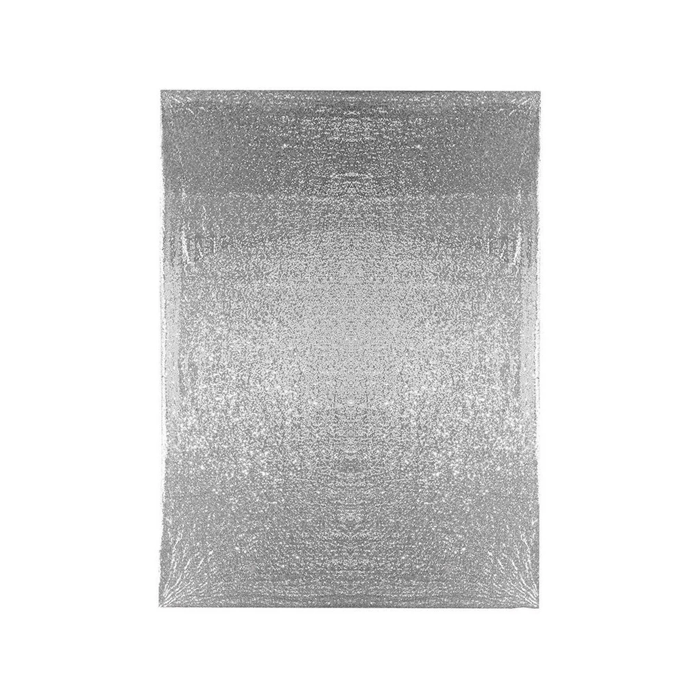 

Sequin Backdrop Beaded Curtain Silver Fabric Opaque Wedding Banquet Party Decorations Tablecloth Fireplace Photography Studio
