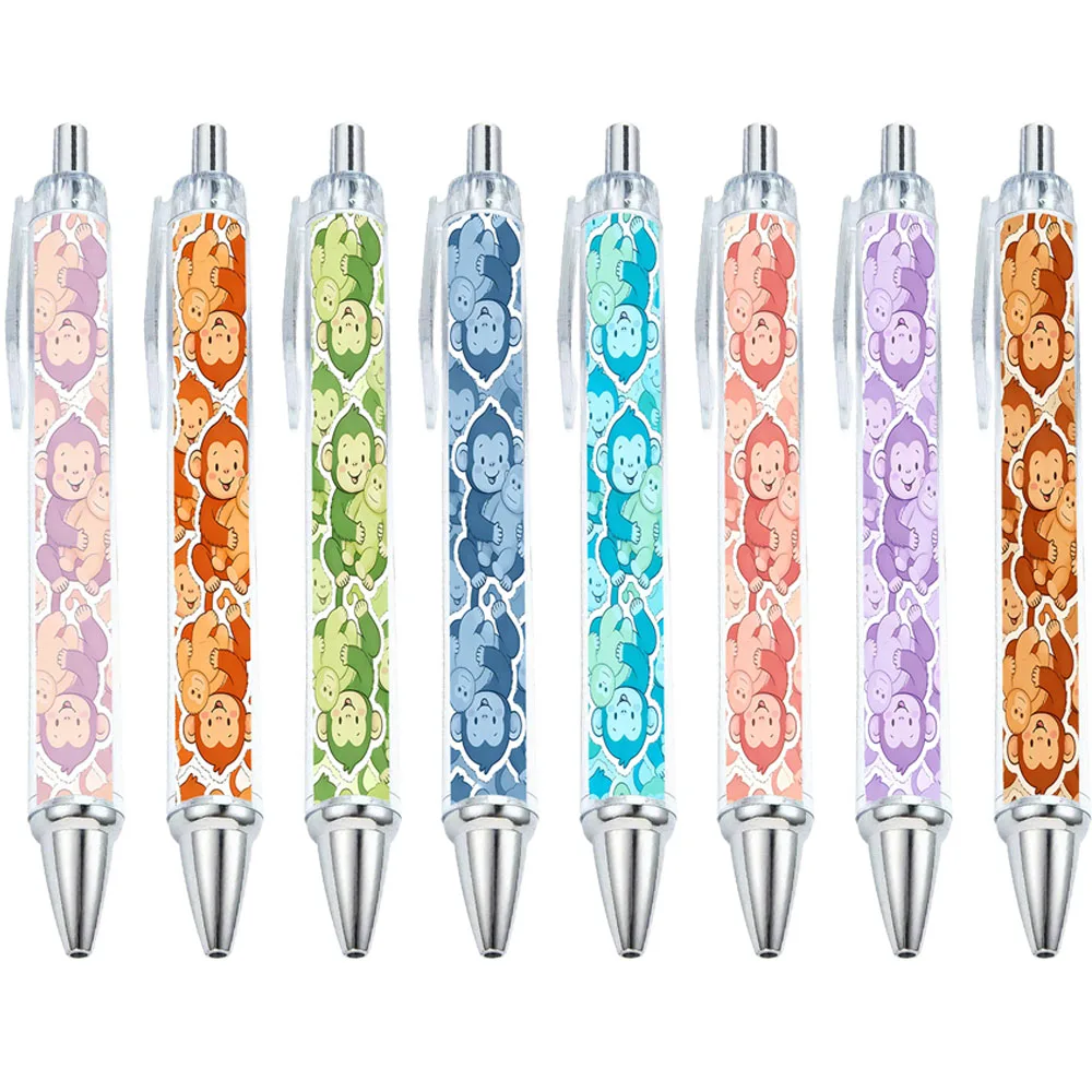 6er/8er-Set Kugelschreiber mit Mutter-Kind-Motiv – „Find Mom's Little Monkey“-Serie – Geschenkstift für Schüler zum Schreiben