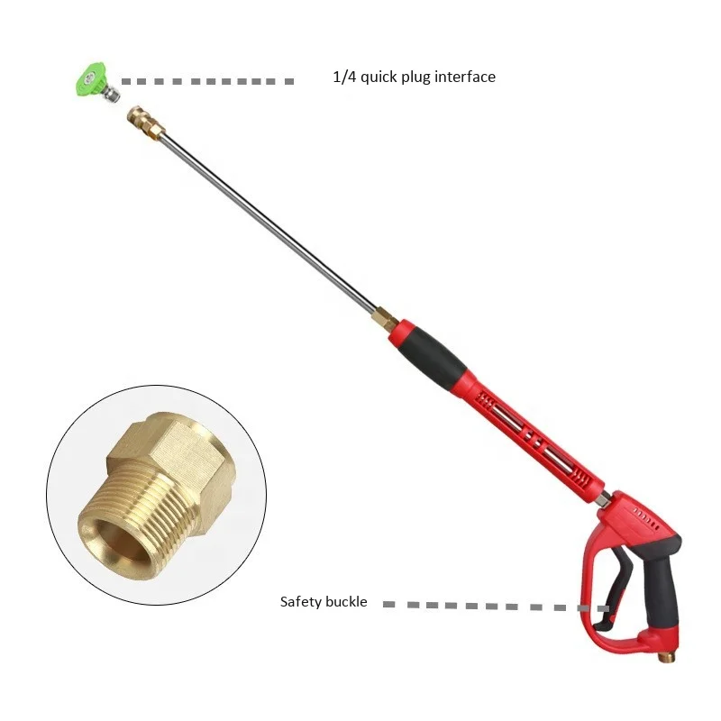 High Pressure Washer Tool Set with 1/4 Quick Connector Extension Wand 5 Nozzle Tips 40 Inch 5000 PSI