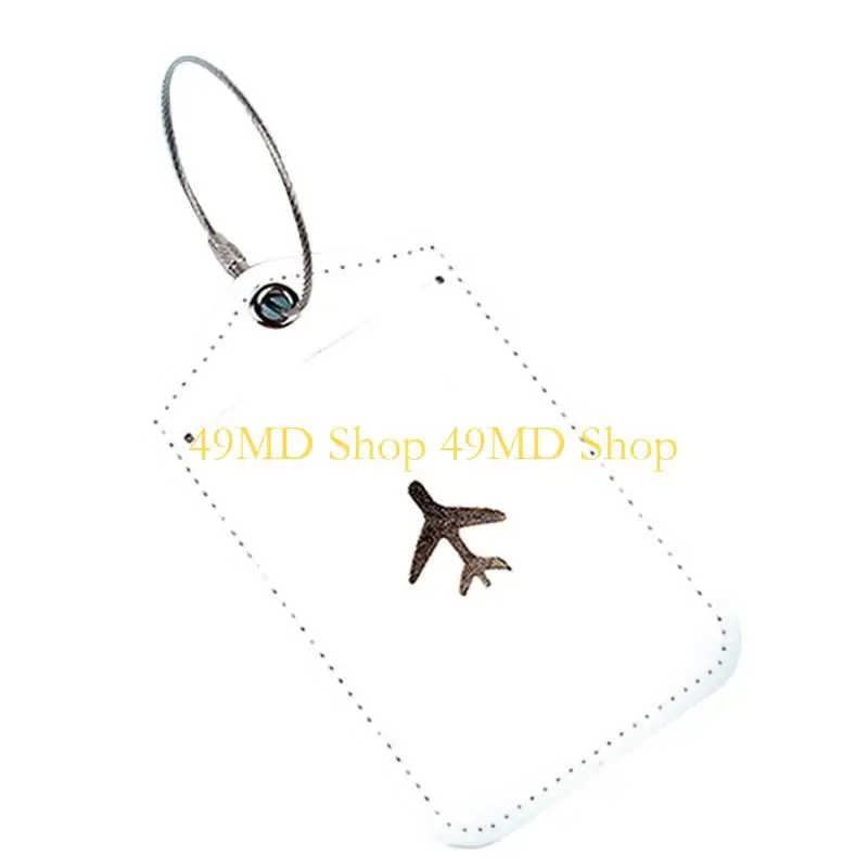 

49MD Luggage Tages PU Leather Suitcase Tages Travel Tages with Steel for Women