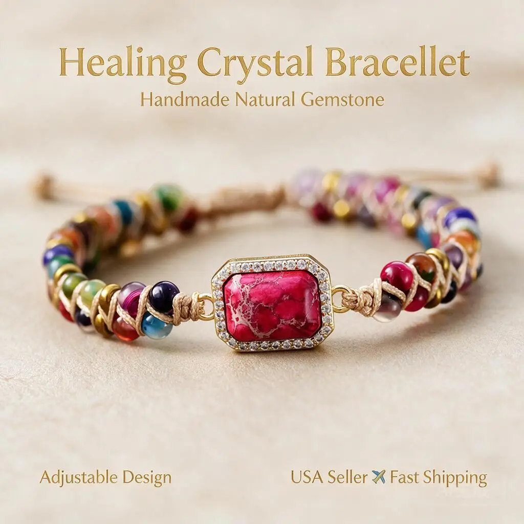 Ins Luxury Natural Emperor Stone Agate Handwoven Colorful Beaded Friendship Bracelet Cute Couples Jewelry For Daily Wear Gift