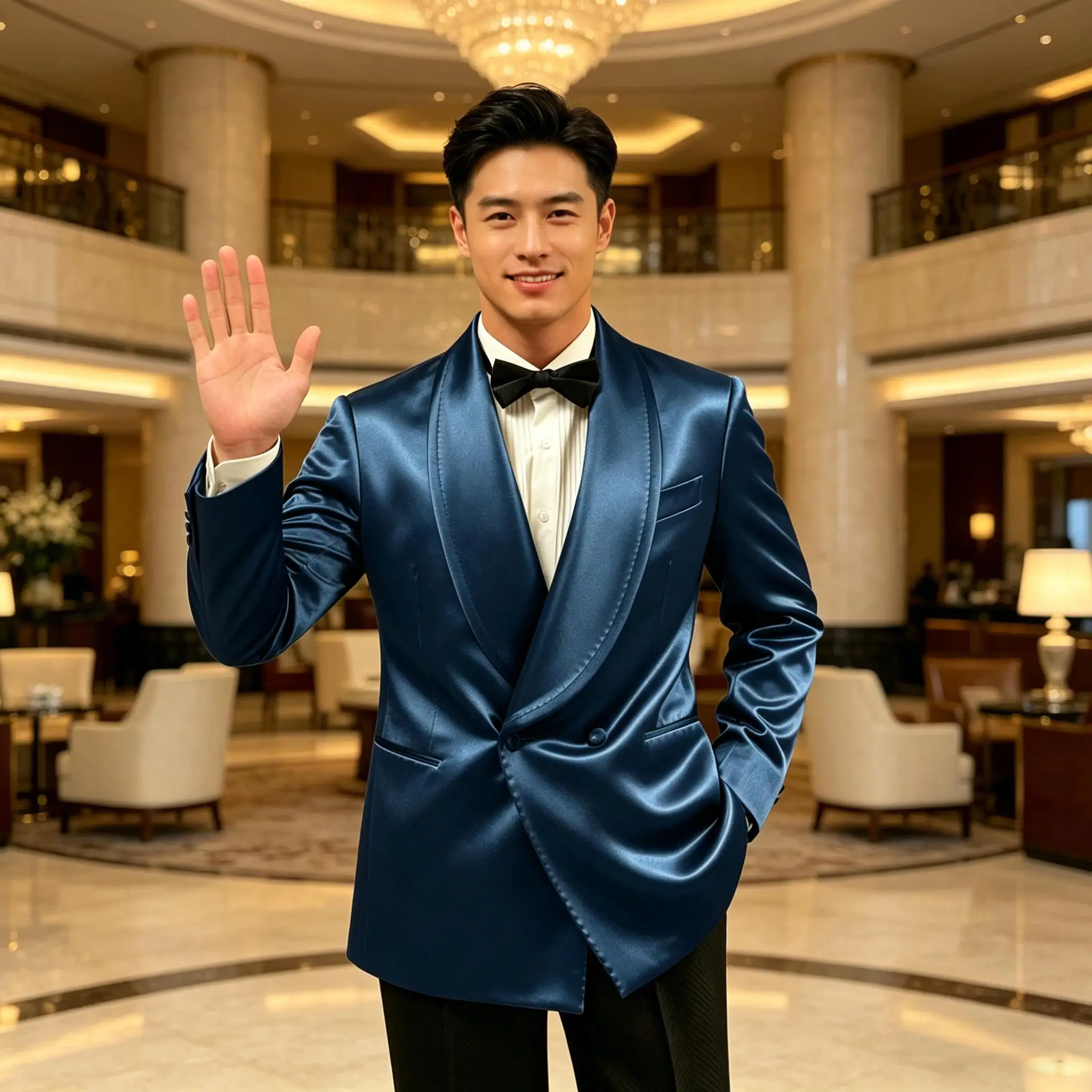 

Men Premium Satin Tuxedo Jacket Shawl Lapel Two Button Classic Slim Fit Formal Blazer Wedding Banquet Party Wear