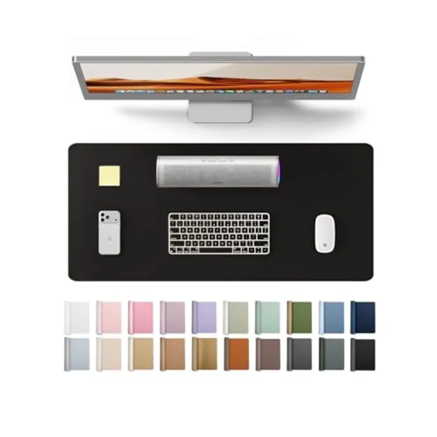 

Кожаный коврик для офисного стола, большой коврик для мыши, нескользящий, из искусственной кожи, водонепроницаемый, для ноутбука, для офиса и дома