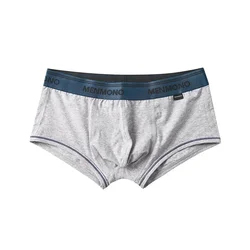 Men Boxy Underwear Skinny Cotton Sweat Absorption Trunk Youth Low-rise U Convex Pouch Boxer Shorts Breathable Comfort Underpants
