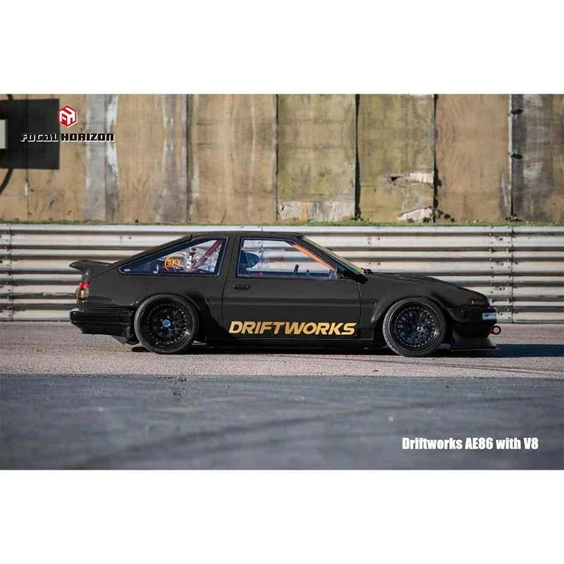 نموذج سيارة ديوراما دييكاست ، أفق بؤري ، AE86 ، V8 Driftworks ، غطاء محرك مفتوح ، FH 1:64 ، سبرينتر تروينو ، DW86 ، بيع مسبق