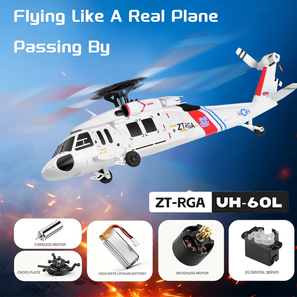 2026 New WLtoys K270 RC Helicopter 2.4G 4CH Brushless Motor with Optical Flow Altitude Hold 6-Axis Gyroscope Drone Toy for Kids