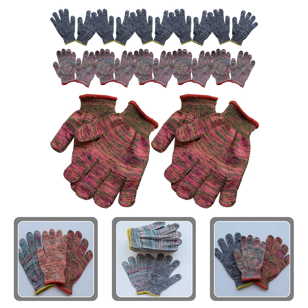 

12 Pairs Anti-slip Wear-resistant Gloves Men Garden Warehouse Orchard Digging Landscaping Sports