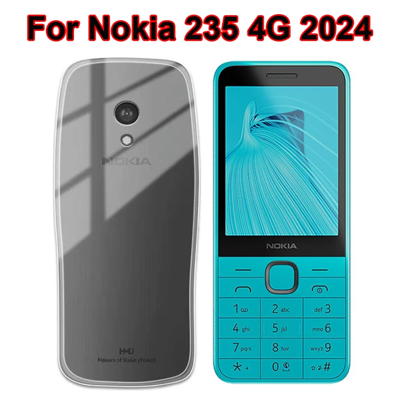 Ultra-thin Clear Silicone Case For Nokia 3210 235 220 4G 2024 Case Transparent Phone Cover For Nokia 3210 4G 2024 TA-1543 Bumper