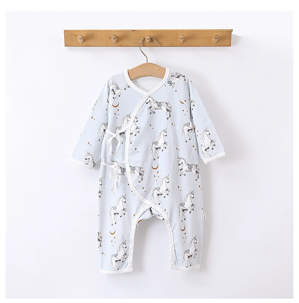 2023 Autumn/Winter ANIMAL PRINT Newborn Baby Boy Girl Clothes Ha Clothing Pajamas Romper Outfits 0-24M Long Sleeve Jumpsuit