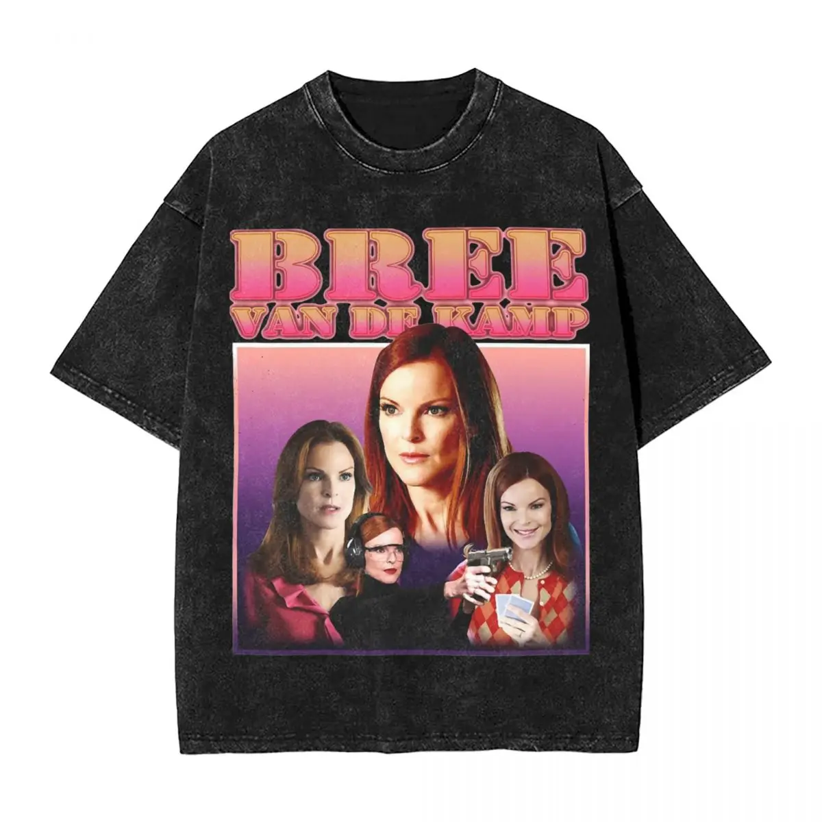 Bree Van De Kamp Homage Washed T Shirts Streetwear Hip Hop Fashion T-Shirt Desperate Housewives Tees Men Women Cotton Summer