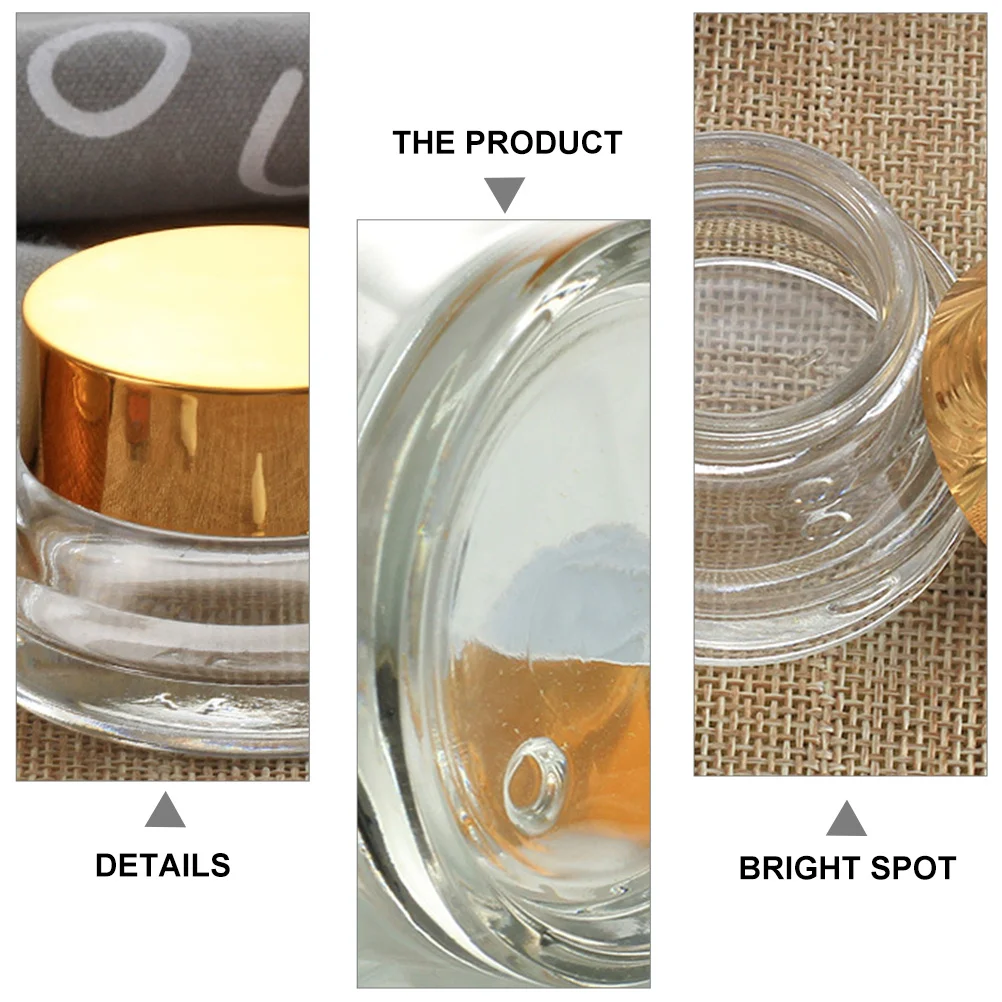

6Pcs Clear Glass Bottles 15ml Refillable Containers for Creams Lotions Face Masks Versatile Use in Travel and Daily Care