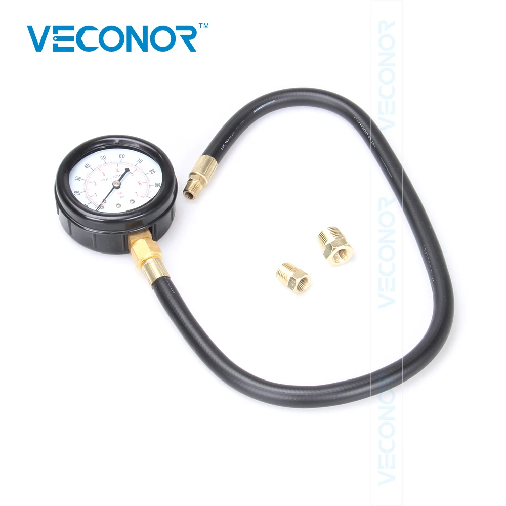 VECONOR TU-12 Engine Oil Pressure Tester Pressure Gauge Test Tool Kit Auto Car Pressure Tester Automotive Diagnostic Tool