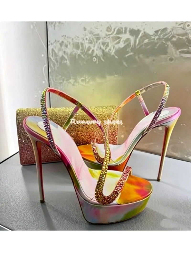 Kolorowe, wodoodporne, grube p – Rhinestone Sandal Women recenzja i cena