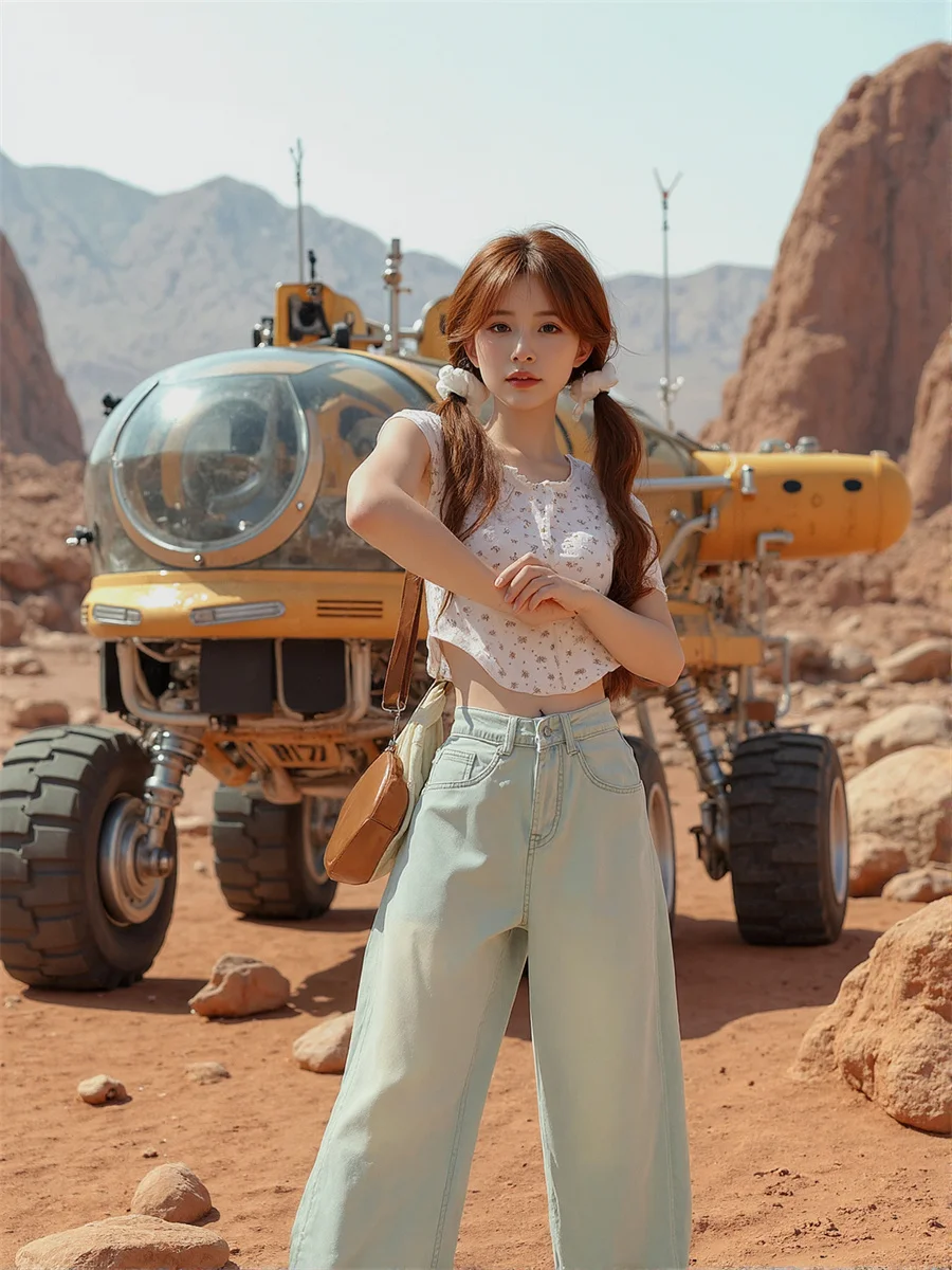 Damskie szerokie jeansy z efektem zniszczenia, elastyczne, zapinane na zamek, spodnie z przetarciami, plisowane, typu barrel, szykowne, modne ubrania z kieszeniami.