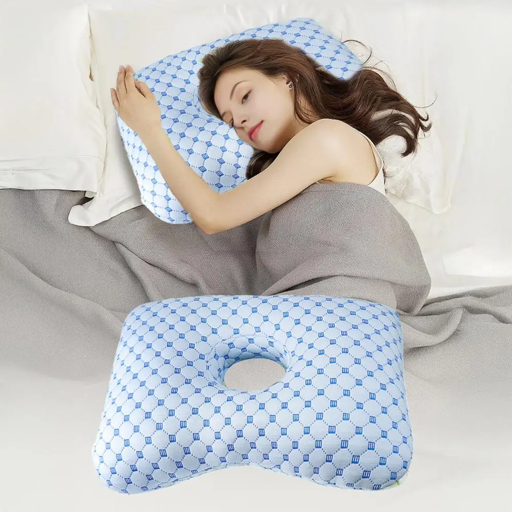 

Ear Pain Relief Pillow Ergonomic Side Sleeping Pillow with Ear Hole for Pain Relief Machine Washable Design for Comfort for Ear