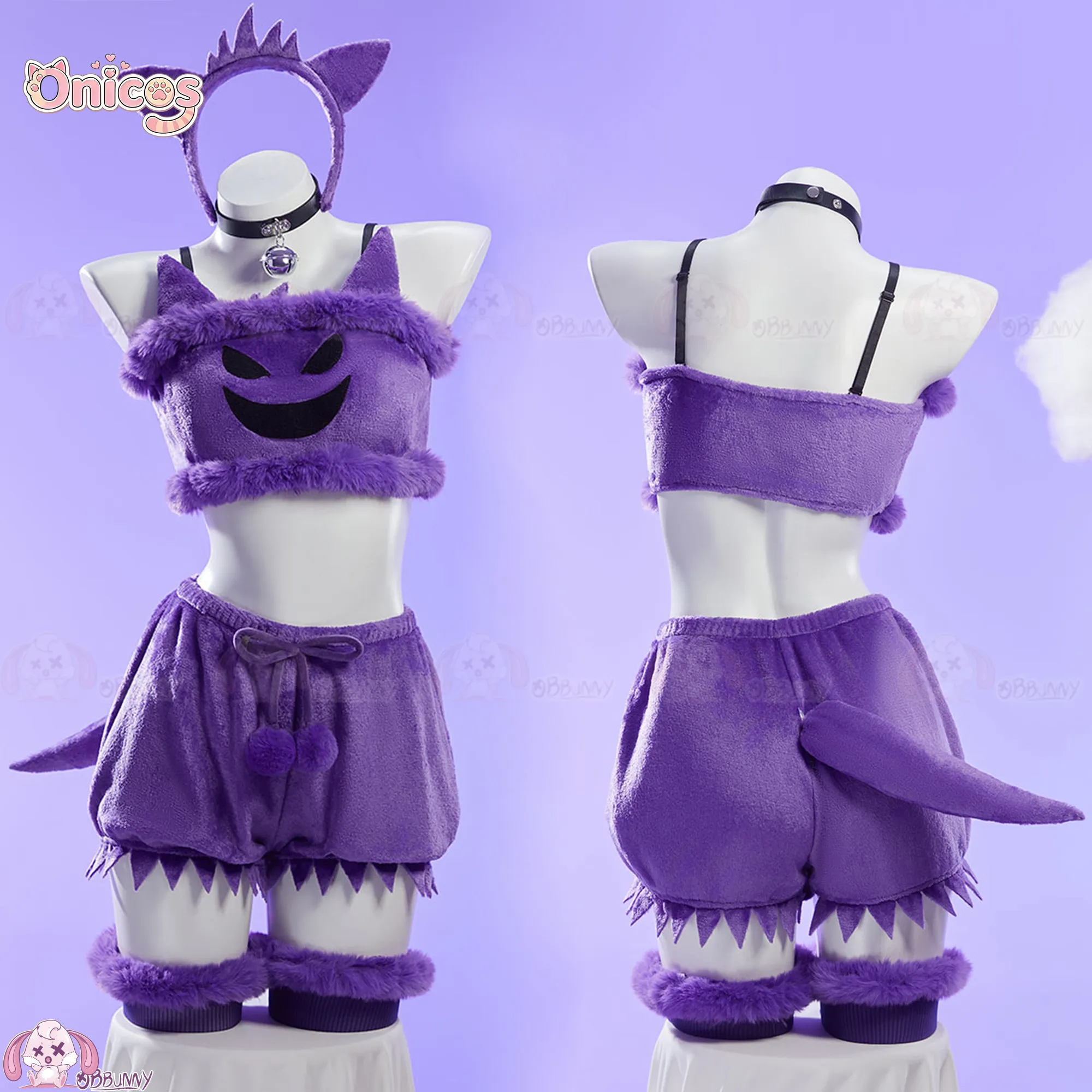 Disfraces de cosplay de personificación de Gengar de Pocket Monsters, pantalones tipo linterna con tirantes divididos estilo chica picante, dulce y genial, Onicos