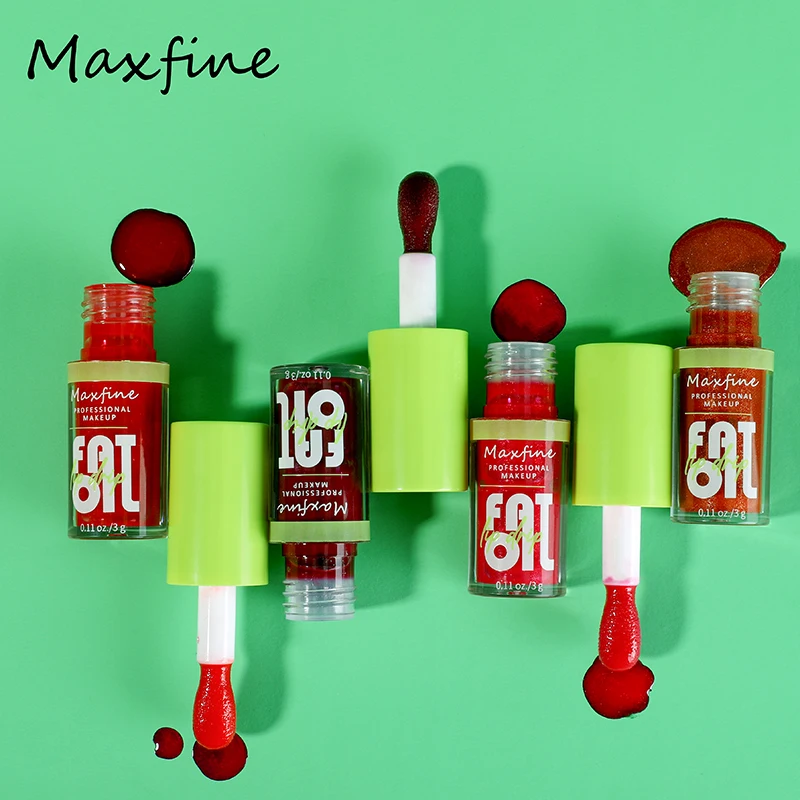 Maxfine Waterproof Liquid Lipsticks Lip Makeup Lipstick Lip Gloss Red Sexy Cosmetic Nude 6 Colors Long Lasting Non-marking